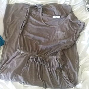 Brownish long casual dress